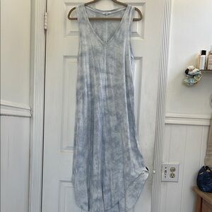 Z Supply Blue Tie-Dye Maxi Dress